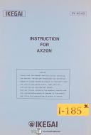 Ikegai-Ikegai AX20N, Lathe Operations Programming Maintenance Manual-AX20N-01